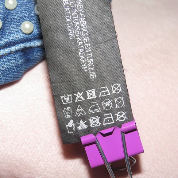 Zara Pearl Beaded Embellished Slim Boyfriend Denim Jeans - Picture 11 of 11